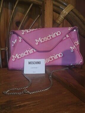 Moschino By Jeremy Scott Pink Barbie Logo Crossbody Bag